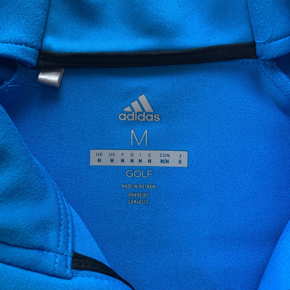 Men’s Adidas Ultramarine 1/4 Zip golf Pullover - Picture 10 of 10